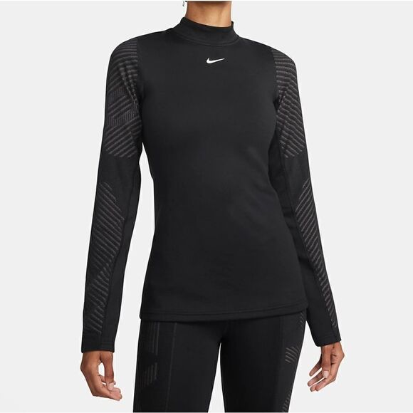 Nike Pro Therma-FIT ADV Black Sweatshirt Women's Size Small S DD6574 010 Tech - Picture 1 of 17